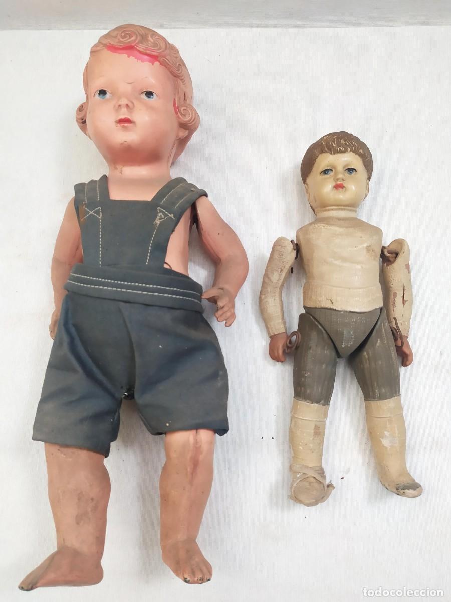 Mu&ntilde;ecas celuloide: 2 mu&ntilde;ecas de celuloide. Diferentes tama&ntilde;os. Diferentes marcas - Foto 1