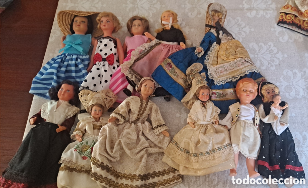 Mu&ntilde;ecas Celuloide: Lote mu&ntilde;ecas francesas celuloide