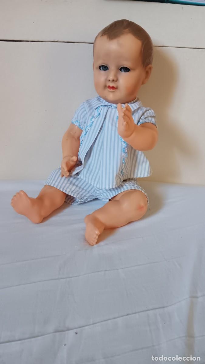 Mu&ntilde;ecas Celuloide: PPRECIOSO MU&Ntilde;ECO FRANCES MARCA PETITCOLLIN DE CELULOIDE A&Ntilde;OS 50. NO PVC , NO FAMOSA.