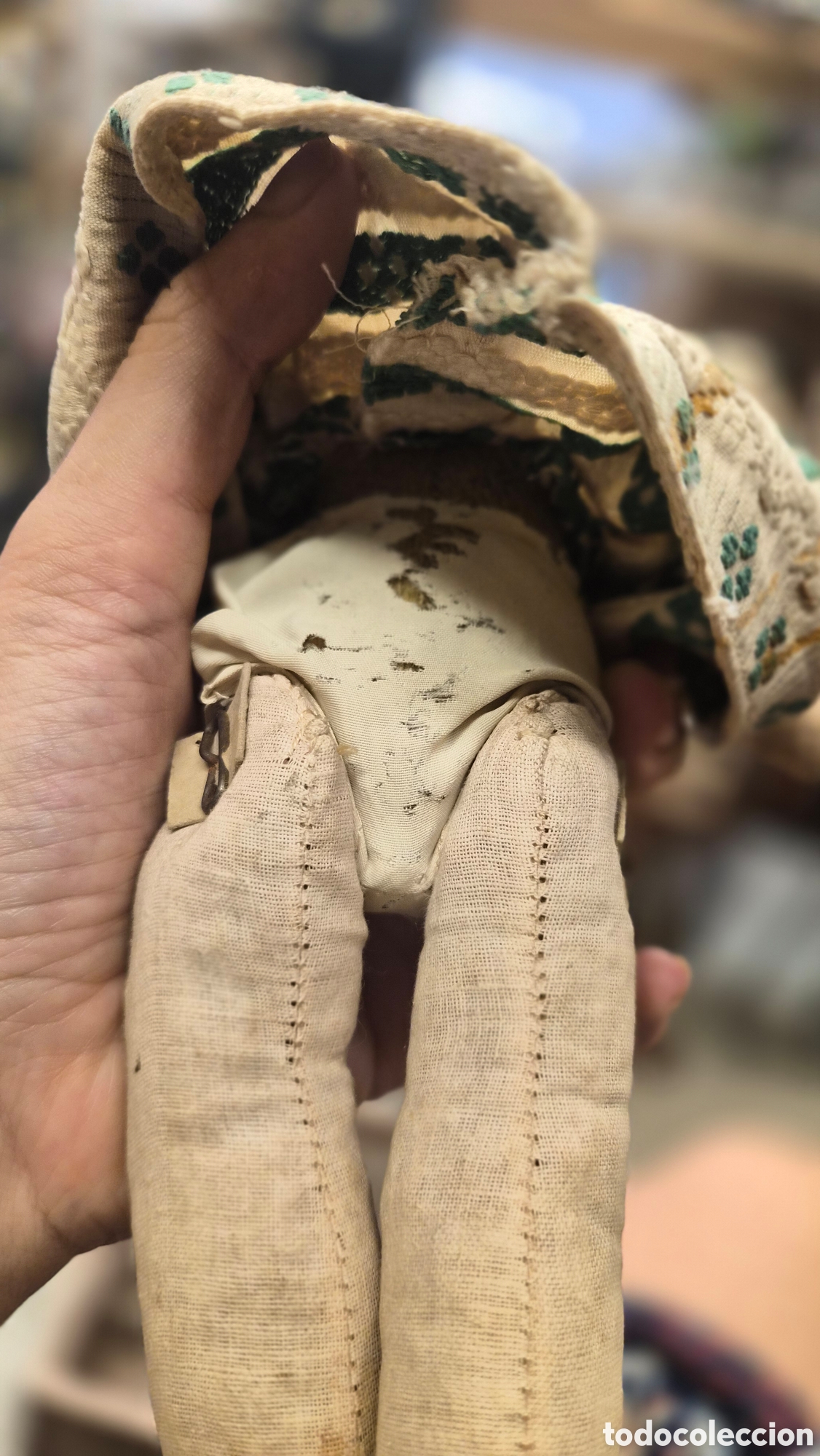 Mu&ntilde;ecas celuloide: Mu&ntilde;eca antigua cabeza celuloide cuerpo de trapo - Foto 5