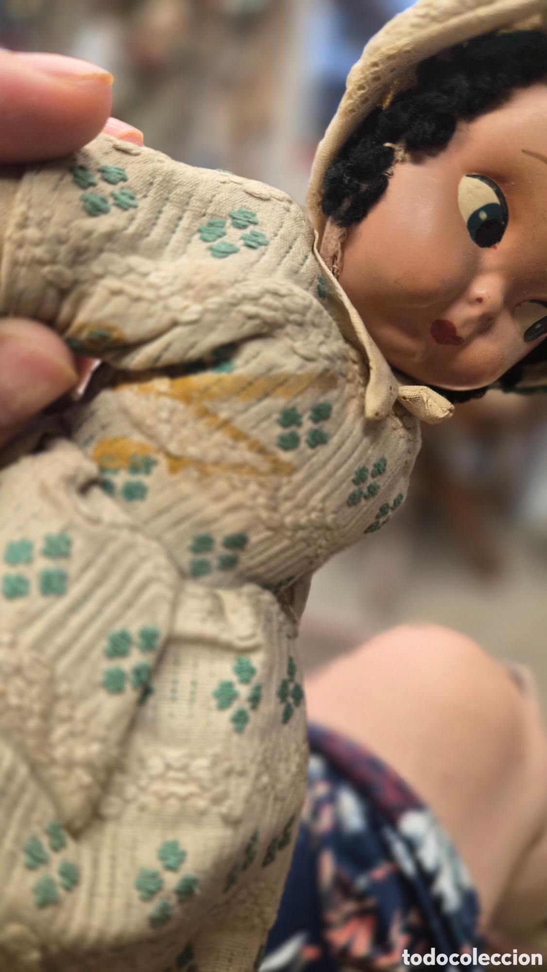 Mu&ntilde;ecas celuloide: Mu&ntilde;eca antigua cabeza celuloide cuerpo de trapo - Foto 8