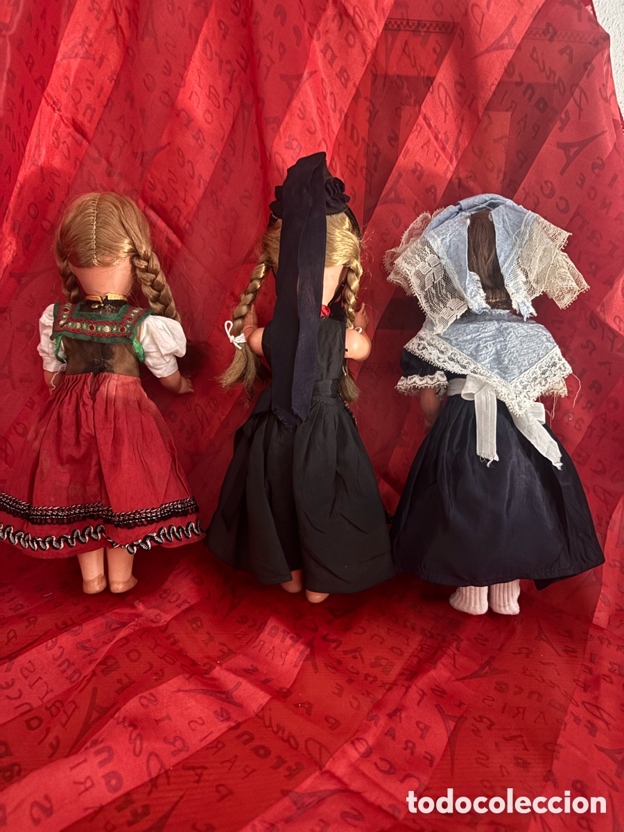 Mu&ntilde;ecas celuloide: Lote de tres mu&ntilde;ecas alemanas,de colecci&oacute;n - Foto 2