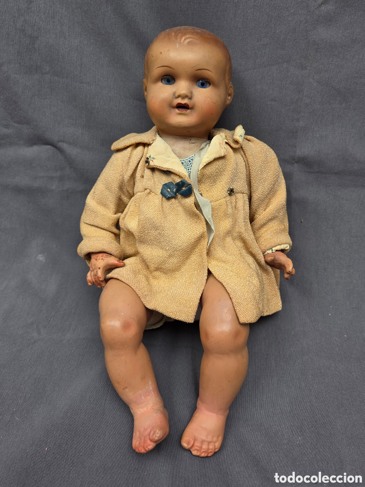 Mu&ntilde;ecas celuloide: MU&Ntilde;ECA CELULOIDE ALEMANA A&Ntilde;OS 30/40 Monograma RC