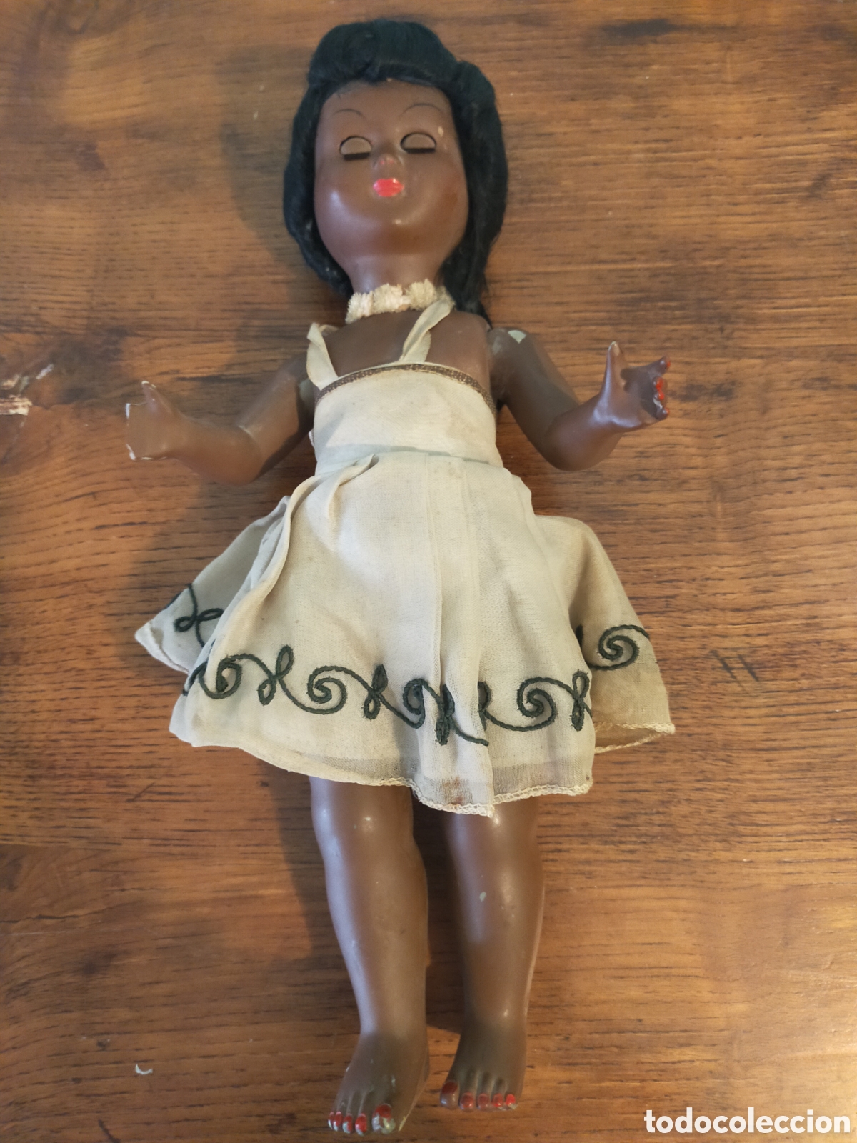 Mu&ntilde;ecas celuloide: Mu&ntilde;eca mulata desconozco fabricante - Foto 2