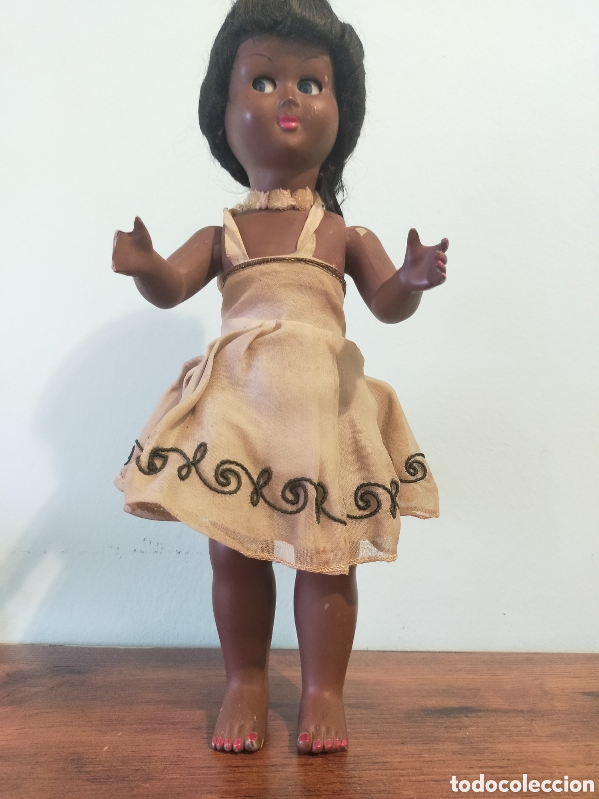 Mu&ntilde;ecas celuloide: Mu&ntilde;eca mulata desconozco fabricante