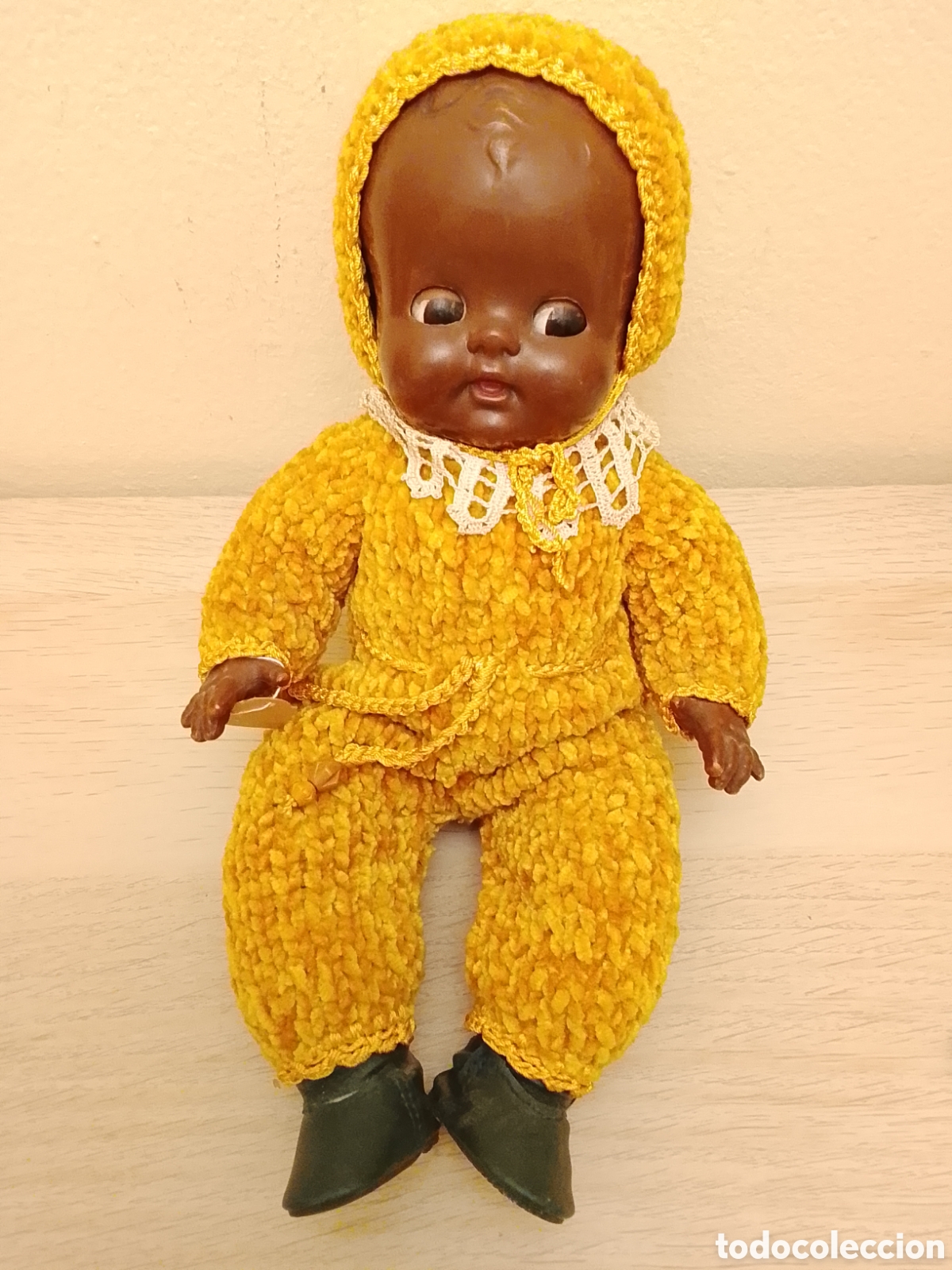 Mu&ntilde;ecas celuloide: Antiguo y dif&iacute;cil de conseguir ,mu&ntilde;equito mulato ,DF la marca ,la Estrella ,Brasil .Ver fotos y leer