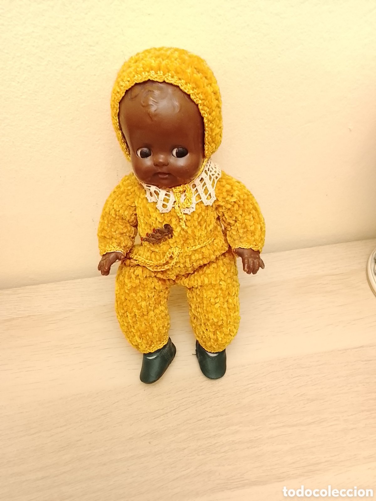 Mu&ntilde;ecas celuloide: Antiguo y dif&iacute;cil de conseguir ,mu&ntilde;equito mulato ,DF la marca ,la Estrella ,Brasil .Ver fotos y leer