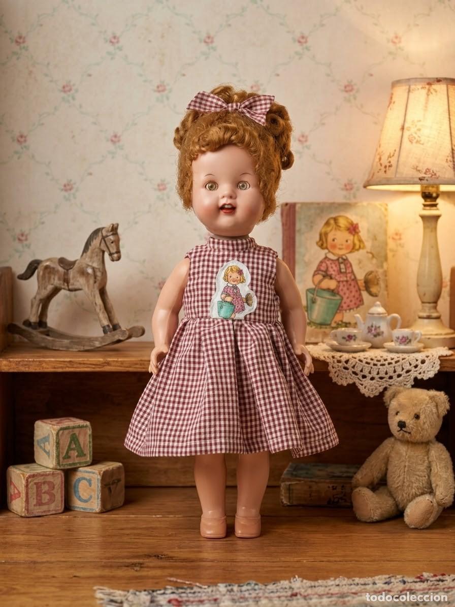 Mu&ntilde;ecas celuloide: Mu&ntilde;eca antigua Roddy caminadora - Foto 1