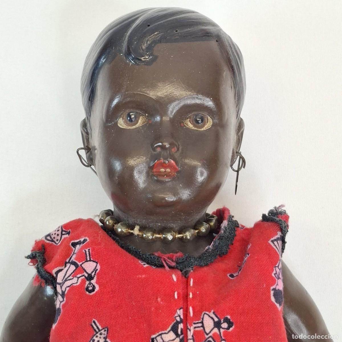 Mu&ntilde;ecas celuloide: MU&Ntilde;ECA DE CELULOIDE NEGRA, MIDE UNOS 22cm, DRP GERMANY. - Foto 2