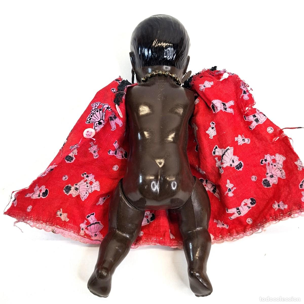 Mu&ntilde;ecas celuloide: MU&Ntilde;ECA DE CELULOIDE NEGRA, MIDE UNOS 22cm, DRP GERMANY. - Foto 4