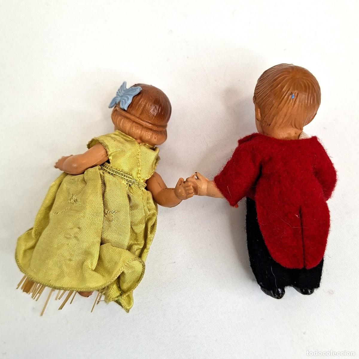 Mu&ntilde;ecas celuloide: PAREJA DE MU&Ntilde;ECOS DE CELULOIDE, MIDEN UNOS 8cm. - Foto 2