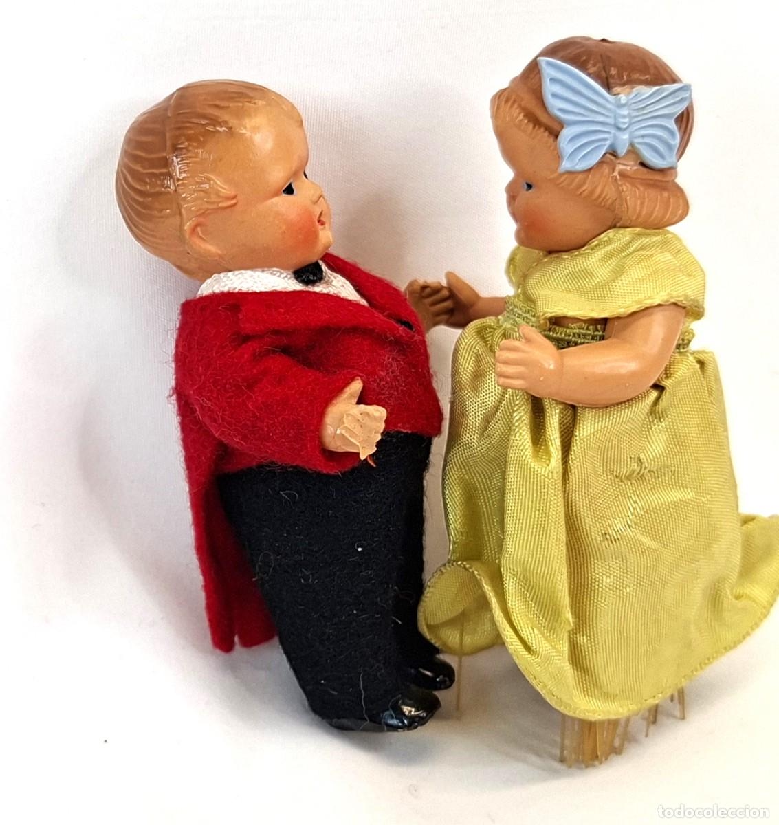 Mu&ntilde;ecas celuloide: PAREJA DE MU&Ntilde;ECOS DE CELULOIDE, MIDEN UNOS 8cm. - Foto 3