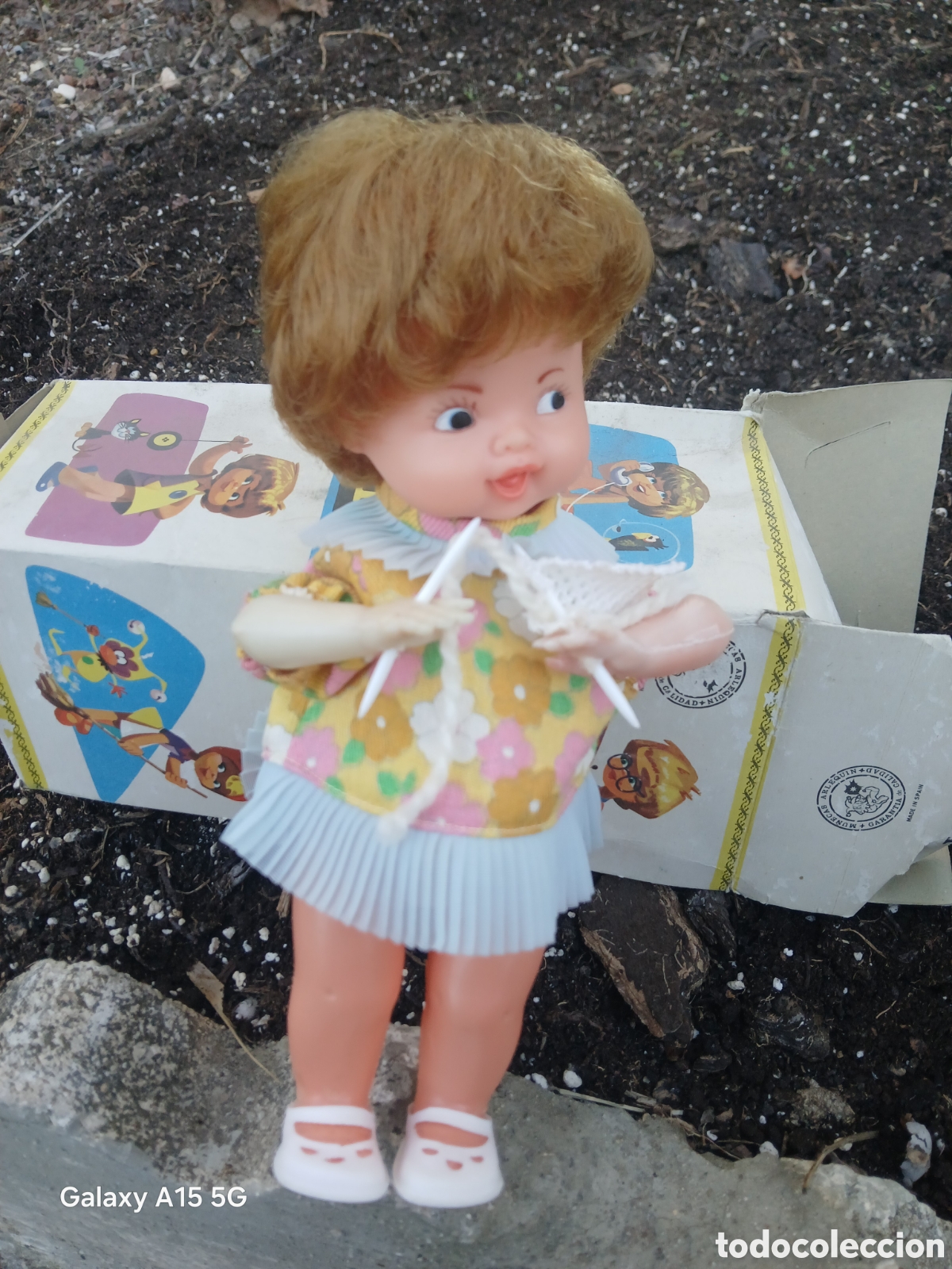 Mu&ntilde;ecas celuloide: MU&Ntilde;ECAS ATLEQUIN, MU&Ntilde;ECA LISTINA CUERDA EN CAJA ORIGINAL. - Foto 3