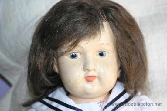 Muñecas Composición: antigua muñeca de piel de cabritilla americana - Foto 2 - 31146204