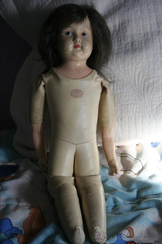 Muñecas Composición: antigua muñeca de piel de cabritilla americana - Foto 4 - 31146204