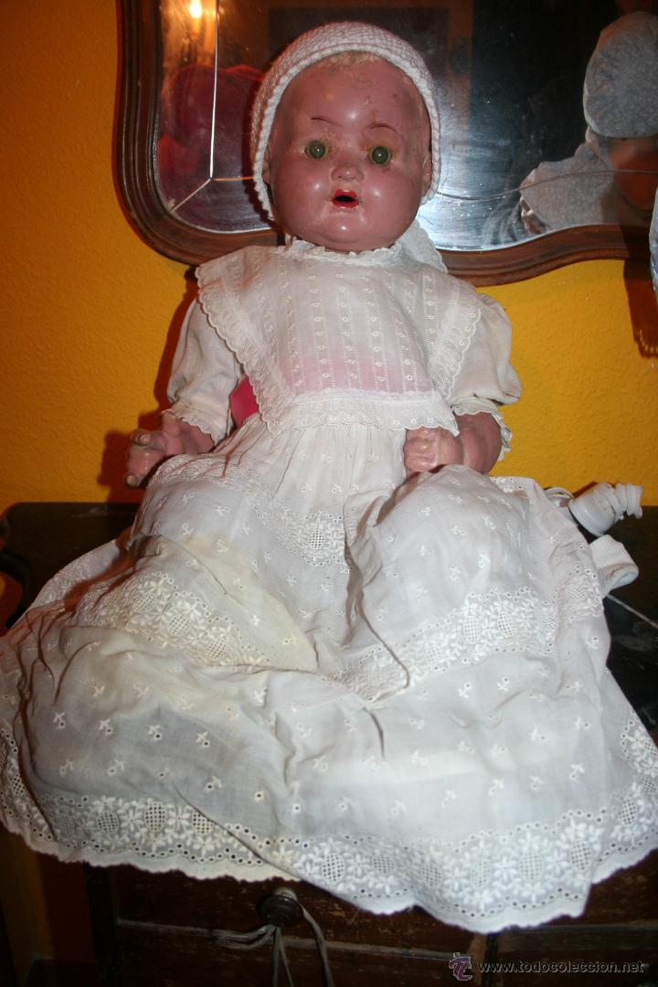 Mu&ntilde;ecas composici&oacute;n: antiguo mu&ntilde;eco bebe enorme de composicion - Foto 1