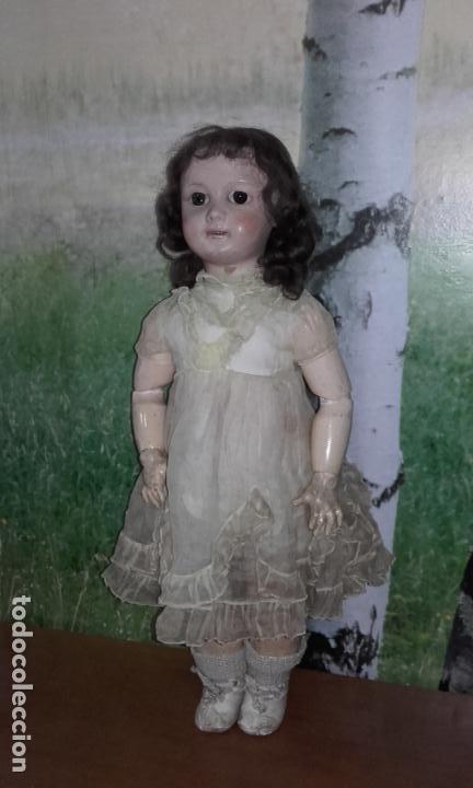Mu&ntilde;ecas composici&oacute;n: Antigua mu&ntilde;eca francesa de 61 cm (ADMITO OFERTAS) - Foto 1