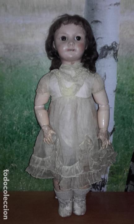 Mu&ntilde;ecas composici&oacute;n: Antigua mu&ntilde;eca francesa de 61 cm (ADMITO OFERTAS) - Foto 2