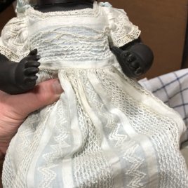 Raro muñeco-bebe negro años 30-40, inglés