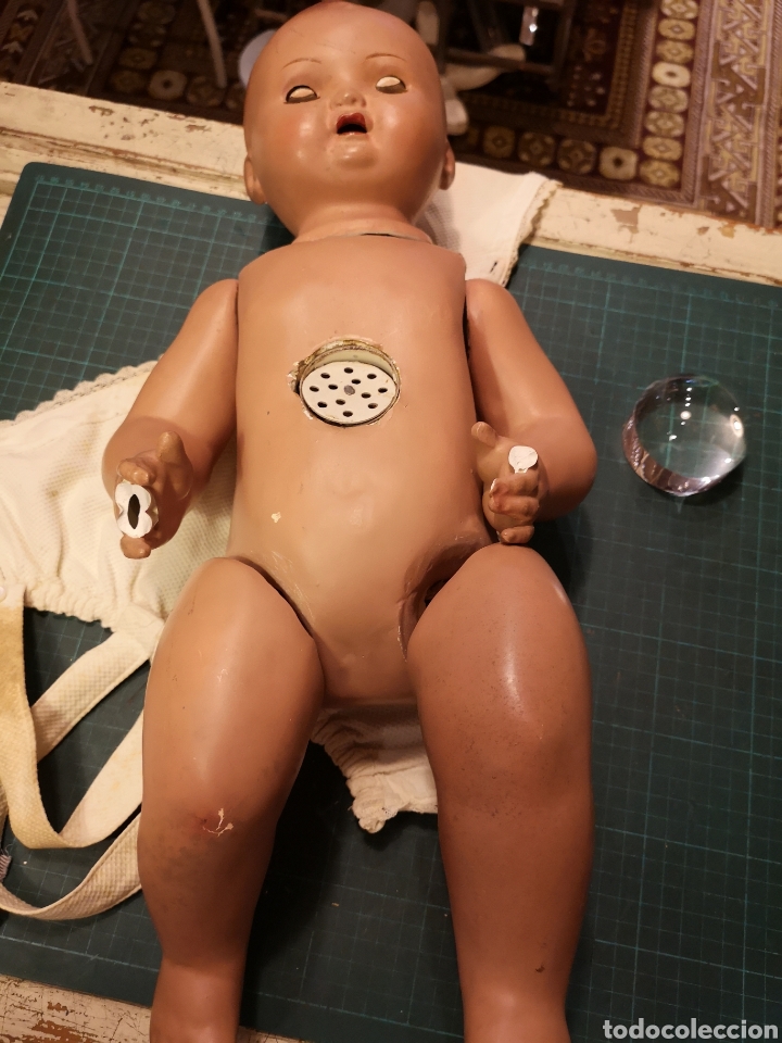 Mu&ntilde;ecas composici&oacute;n: Mu&ntilde;eco bebe antiguo Alem&aacute;n - Foto 10