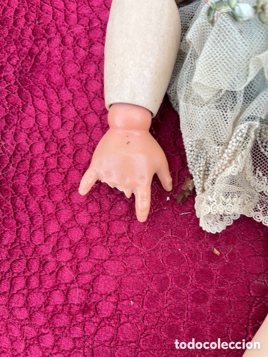Mu&ntilde;ecas composici&oacute;n: Mu&ntilde;eca francesa antigua madera y celuloide - Foto 4
