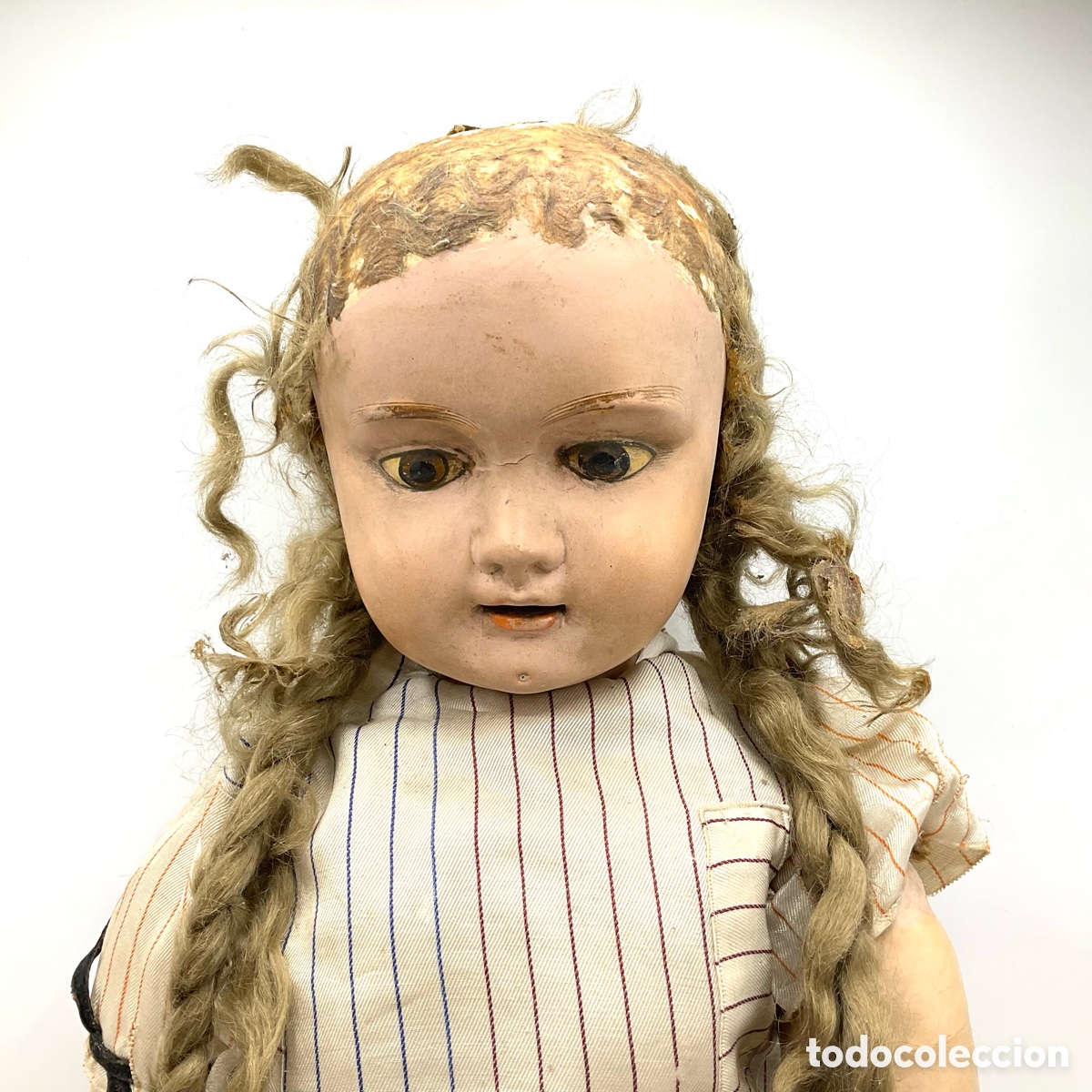 Mu&ntilde;ecas composici&oacute;n: Muy antigua mu&ntilde;eca de composici&oacute;n de gran tama&ntilde;o - Foto 2