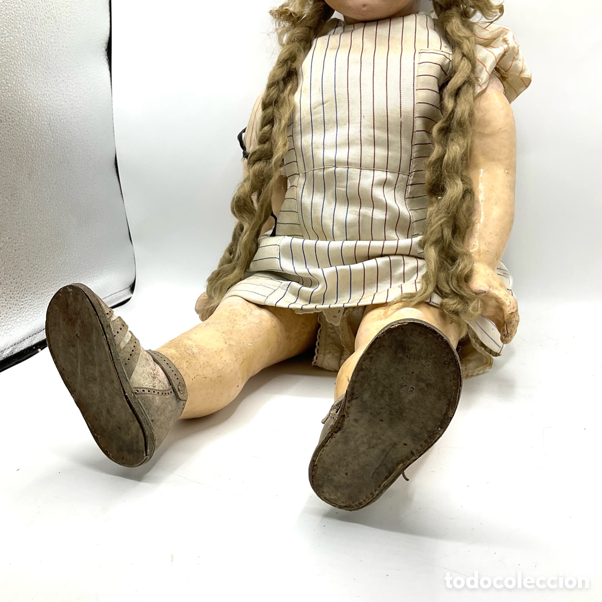 Mu&ntilde;ecas composici&oacute;n: Muy antigua mu&ntilde;eca de composici&oacute;n de gran tama&ntilde;o - Foto 3