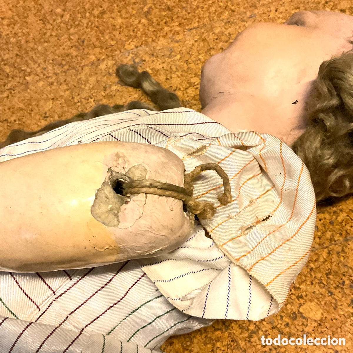 Mu&ntilde;ecas composici&oacute;n: Muy antigua mu&ntilde;eca de composici&oacute;n de gran tama&ntilde;o - Foto 11