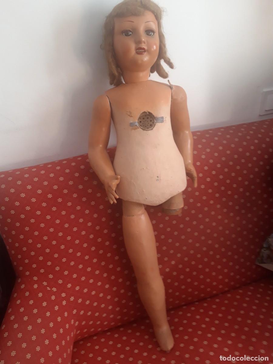 Mu&ntilde;ecas composici&oacute;n: Mu&ntilde;eca andadora de composicion, para restaurar, hacia 1920. - Foto 1