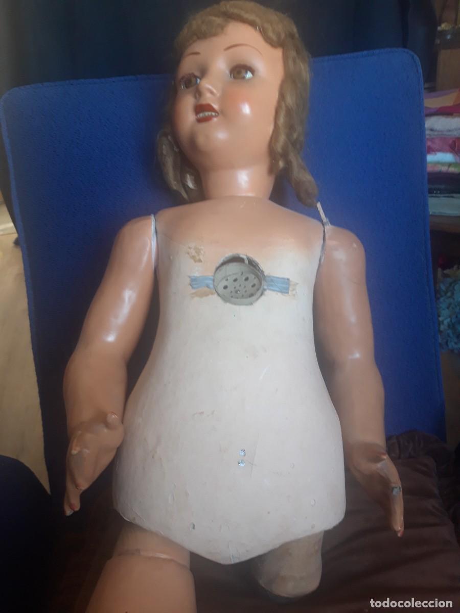 Mu&ntilde;ecas composici&oacute;n: Mu&ntilde;eca andadora de composicion, para restaurar, hacia 1920. - Foto 2