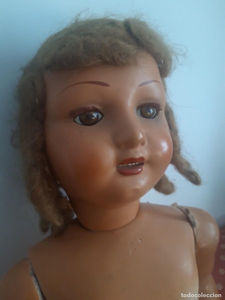 Mu&ntilde;ecas composici&oacute;n: Mu&ntilde;eca andadora de composicion, para restaurar, hacia 1920. - Foto 14