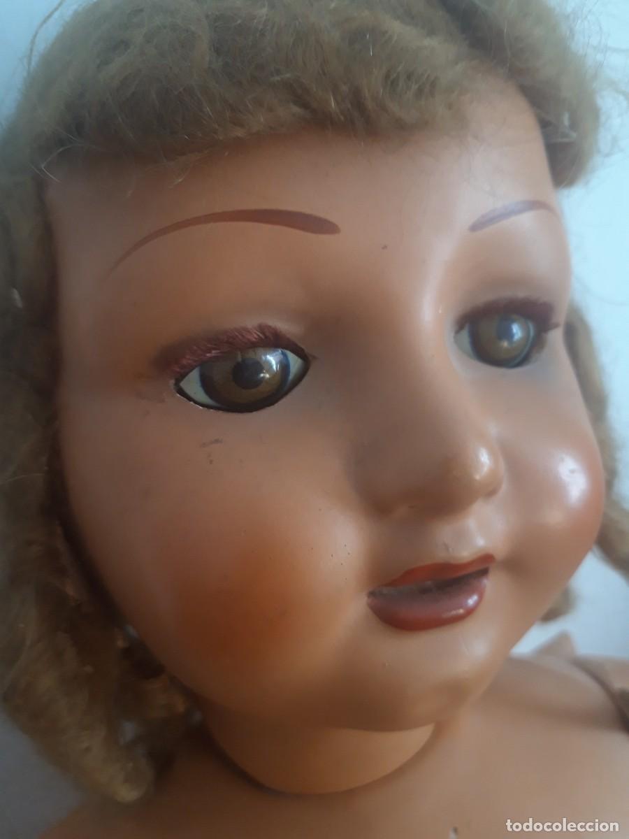 Mu&ntilde;ecas composici&oacute;n: Mu&ntilde;eca andadora de composicion, para restaurar, hacia 1920. - Foto 15
