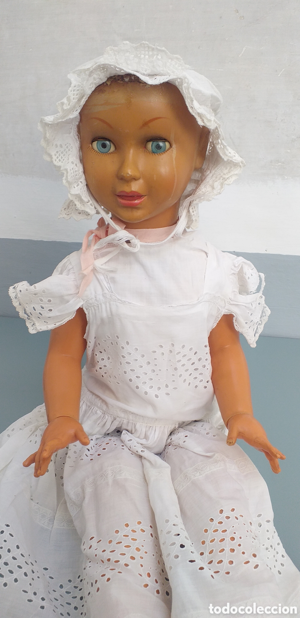Mu&ntilde;ecas composici&oacute;n: ANTIGUA MU&Ntilde;ECA ANDADORA ARTICULADA - Foto 3