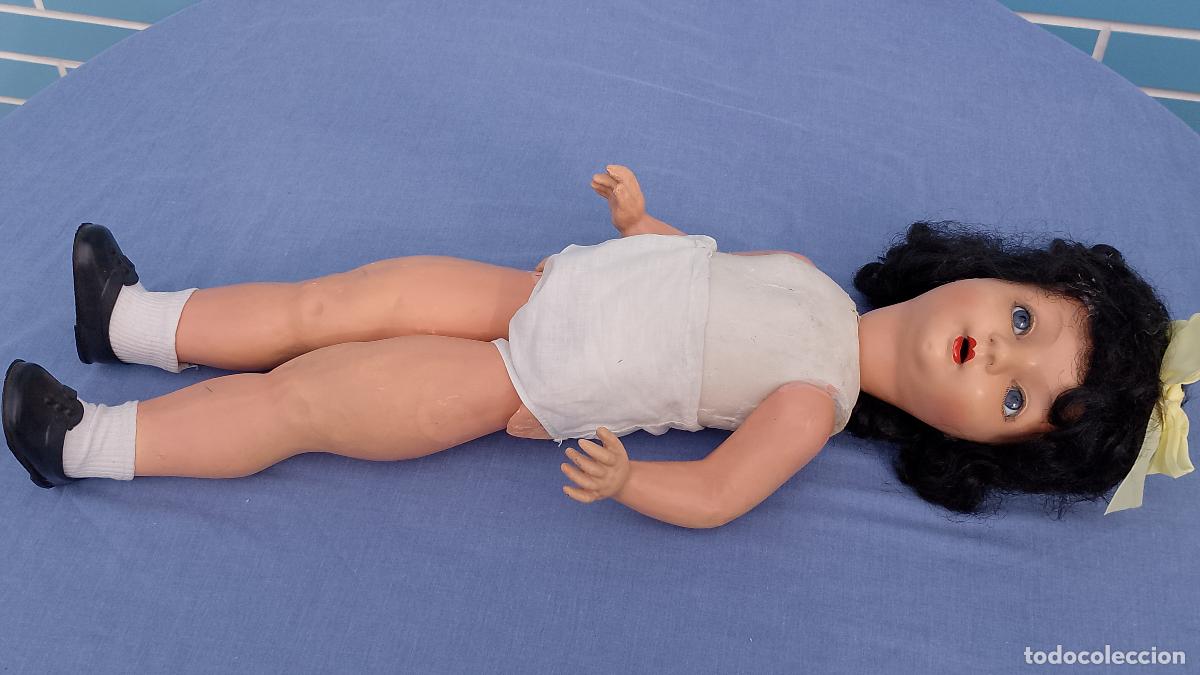 Mu&ntilde;ecas composici&oacute;n: Antigua mu&ntilde;eca de composici&oacute;n de 63 cm, a&ntilde;os 50 - Foto 8