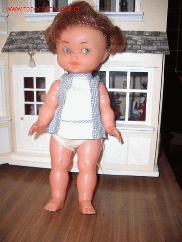Mu&ntilde;ecas espa&ntilde;olas modernas: GRACIOSA MU&Ntilde;ECA DE LOS 60 CON PECAS - Foto 1