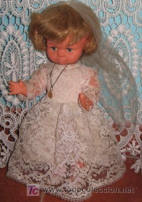 Mu&ntilde;ecas espa&ntilde;olas modernas: MU&Ntilde;ECA DE 1&ordf; COMUNI&Oacute;N A&Ntilde;OS 60-70 - Foto 1