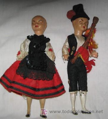 Mu&ntilde;ecas espa&ntilde;olas modernas: PAREJA DE MU&Ntilde;ECOS REGIONALES DE PASTA - Foto 1