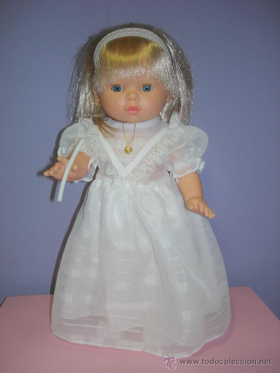 Mu&ntilde;ecas espa&ntilde;olas modernas: MU&Ntilde;ECA VESTIDA DE COMUNION DE BERJUAN - Foto 1