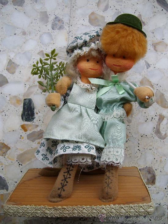 Mu&ntilde;ecas espa&ntilde;olas modernas: PAREJA MU&Ntilde;ECOS DE FIELTRO - Foto 1