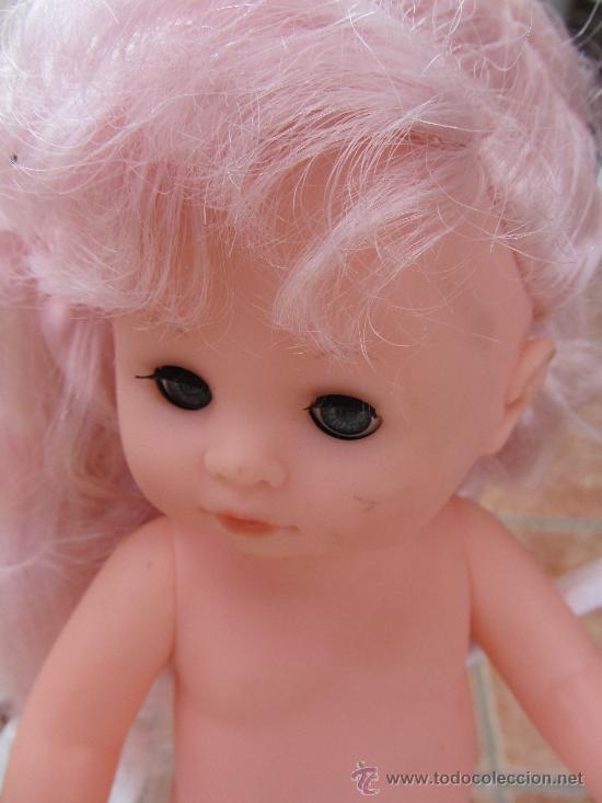 Mu&ntilde;ecas espa&ntilde;olas modernas: mu&ntilde;eca marca oscar, 27 cms pelo rosa - Foto 2