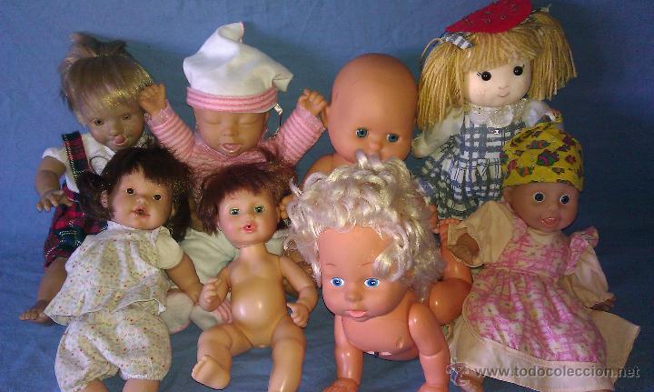 Modern Spanish Dolls: LOTE DE 8 MU&Ntilde;ECAS DIFERENTES DE DISTINTAS MARCAS Y A&Ntilde;OS - MU&Ntilde;ECA MU&Ntilde;ECO -