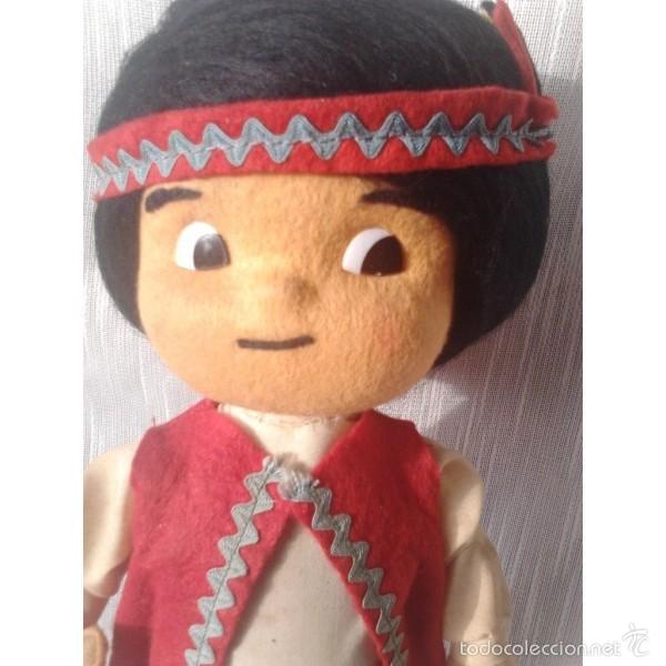Mu&ntilde;ecas espa&ntilde;olas modernas: Mu&ntilde;eco indio, de fieltro y pl&aacute;stico - Foto 2