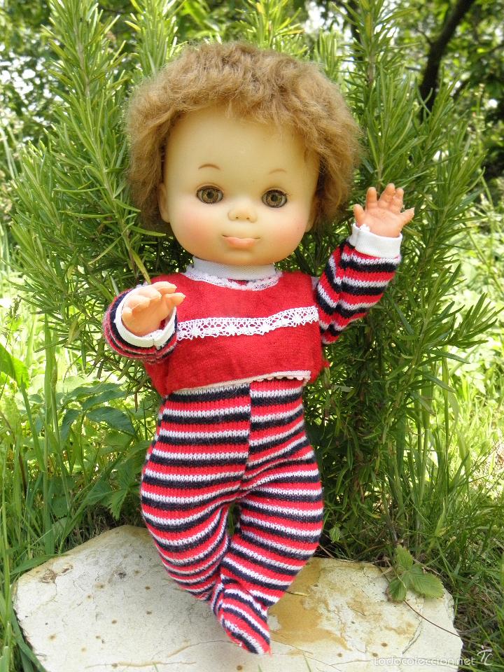 Mu&ntilde;ecas espa&ntilde;olas modernas: Mu&ntilde;eco beb&eacute; antiguo de 37 cm - Foto 1