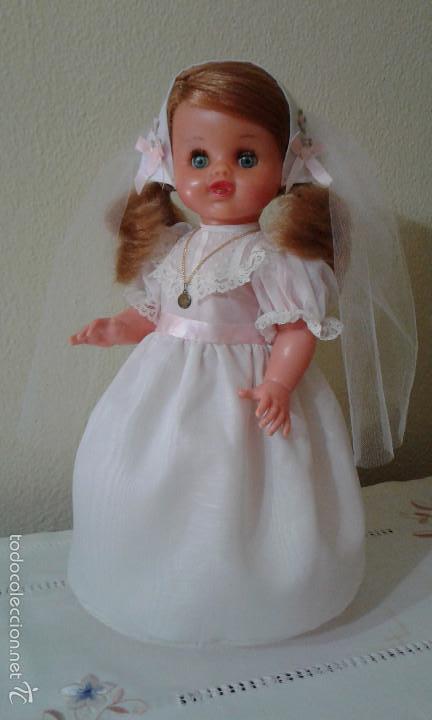 Mu&ntilde;ecas espa&ntilde;olas modernas: MU&Ntilde;ECA CADITA DE COMUNION DE EDA DURA - Foto 1