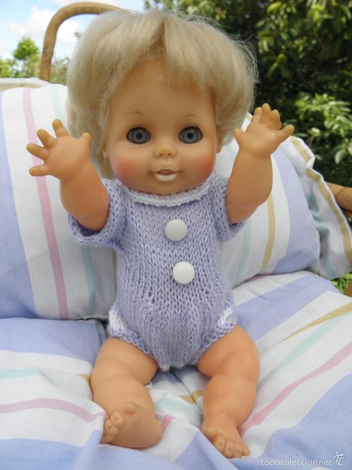 Mu&ntilde;ecas espa&ntilde;olas modernas: Mu&ntilde;eco beb&eacute; antiguo de 29 cm - Foto 1