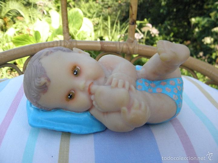 Mu&ntilde;ecas Espa&ntilde;olas Modernas: Antiguo mu&ntilde;eco beb&eacute; de goma de los a&ntilde;os 60, de 12 cm