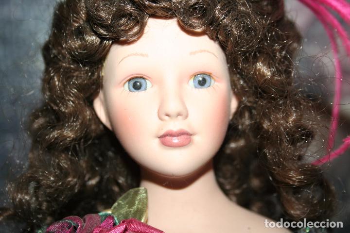 Mu&ntilde;ecas espa&ntilde;olas modernas: mu&ntilde;eca de porcelana con lampara - Foto 1