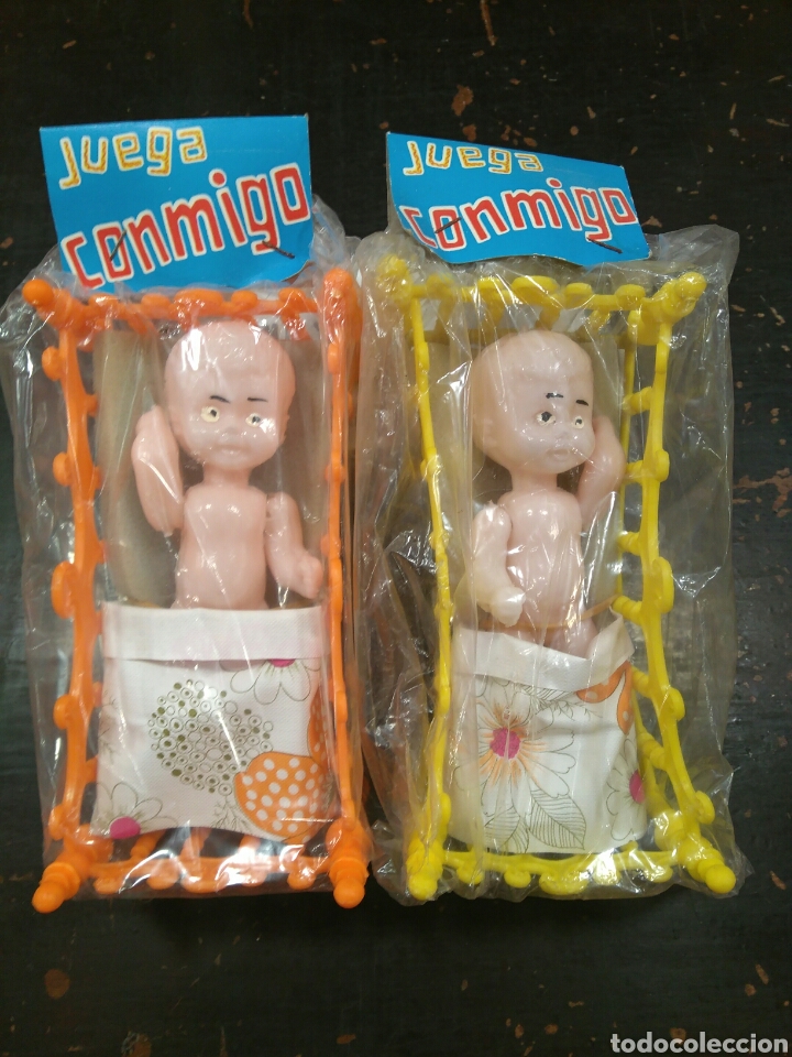 Mu&ntilde;ecas espa&ntilde;olas modernas: LOTE 2 MU&Ntilde;ECA CON CUNA DE PL&Aacute;STICO MARCA JACUE - Foto 1