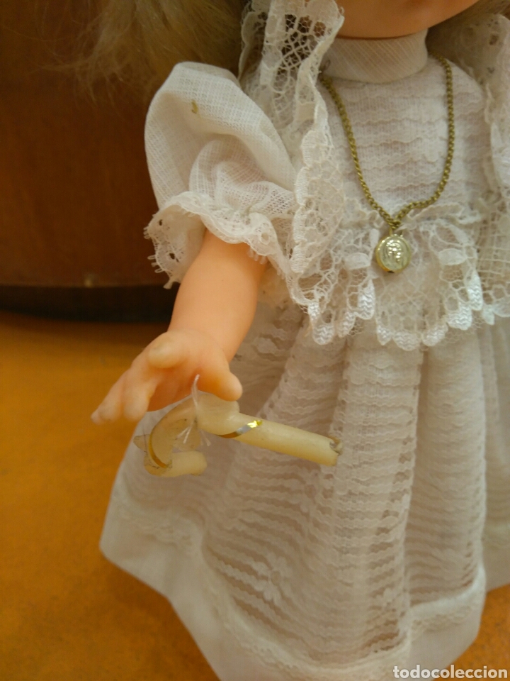 Mu&ntilde;ecas espa&ntilde;olas modernas: MU&Ntilde;ECA DE COMUNION CON VELA DE CERA GOMA Y PL&Aacute;STICO - Foto 3
