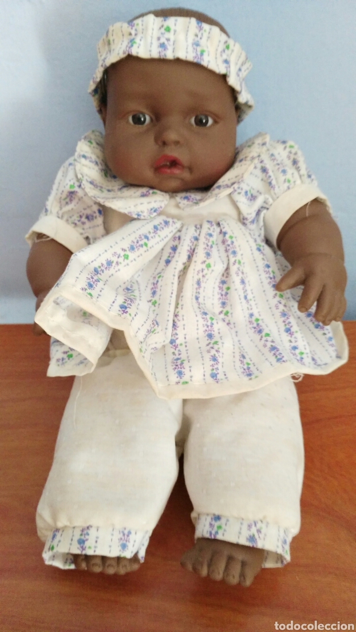 Mu&ntilde;ecas espa&ntilde;olas modernas: Mu&ntilde;eco beb&eacute; negro - Foto 1